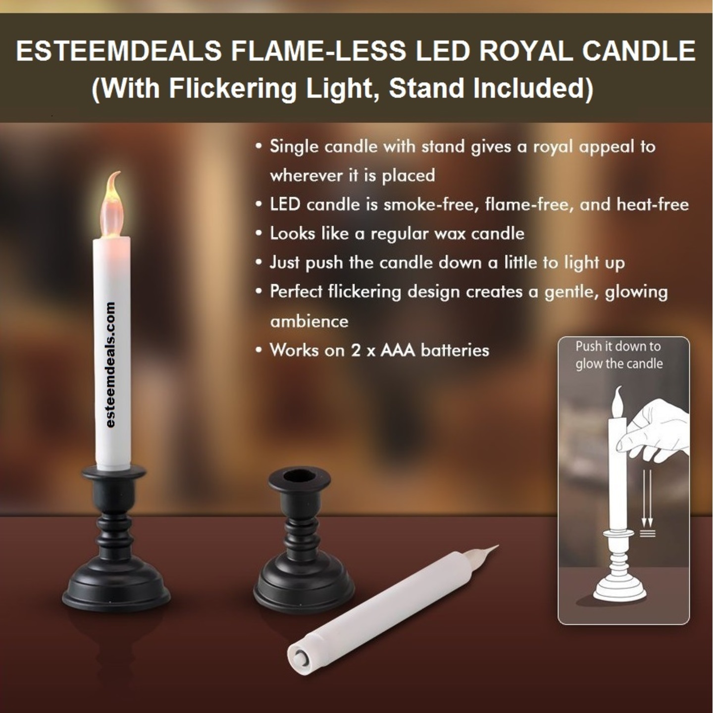 EsteemDeals Special Frameless Led candle