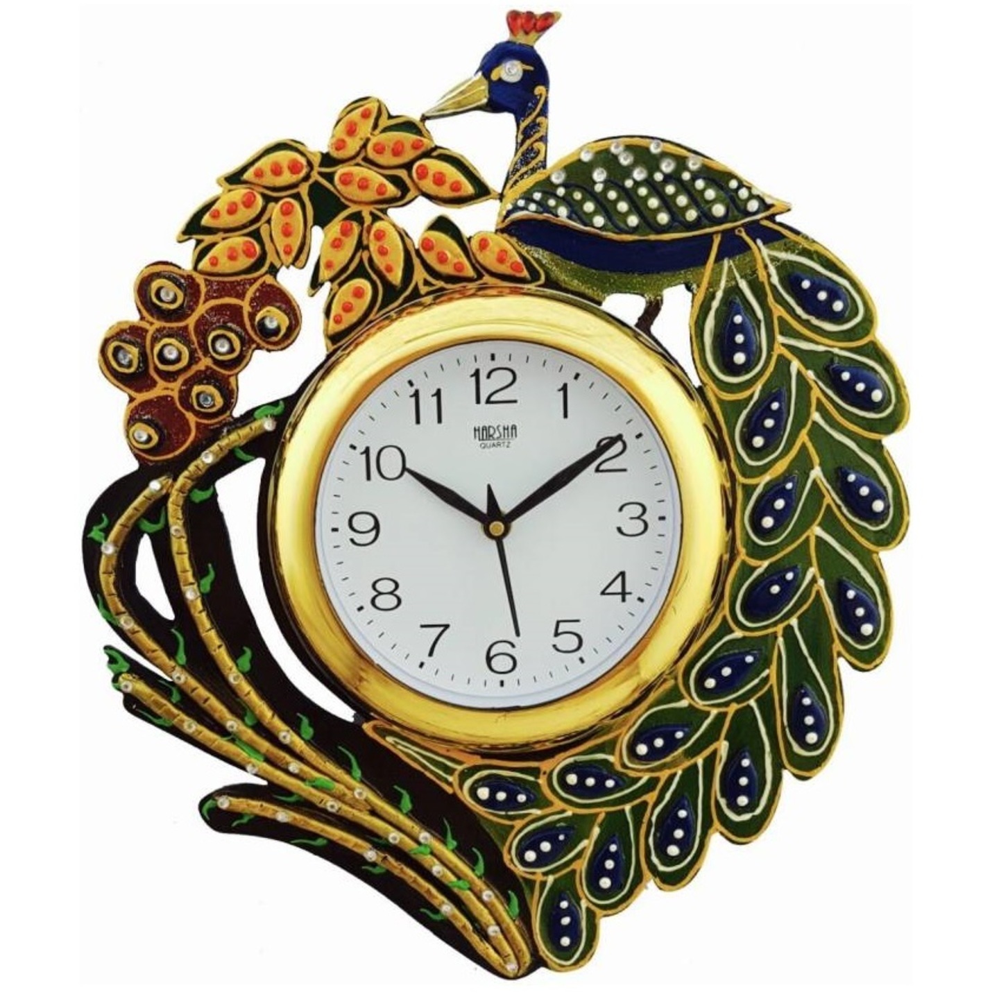 Designer Peacock Wall Clock
