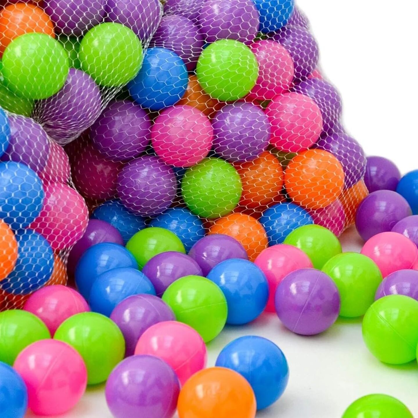 Premium Multicolor BPA Free Non Toxic Plastic Balls for Kids (6 cm diameter)