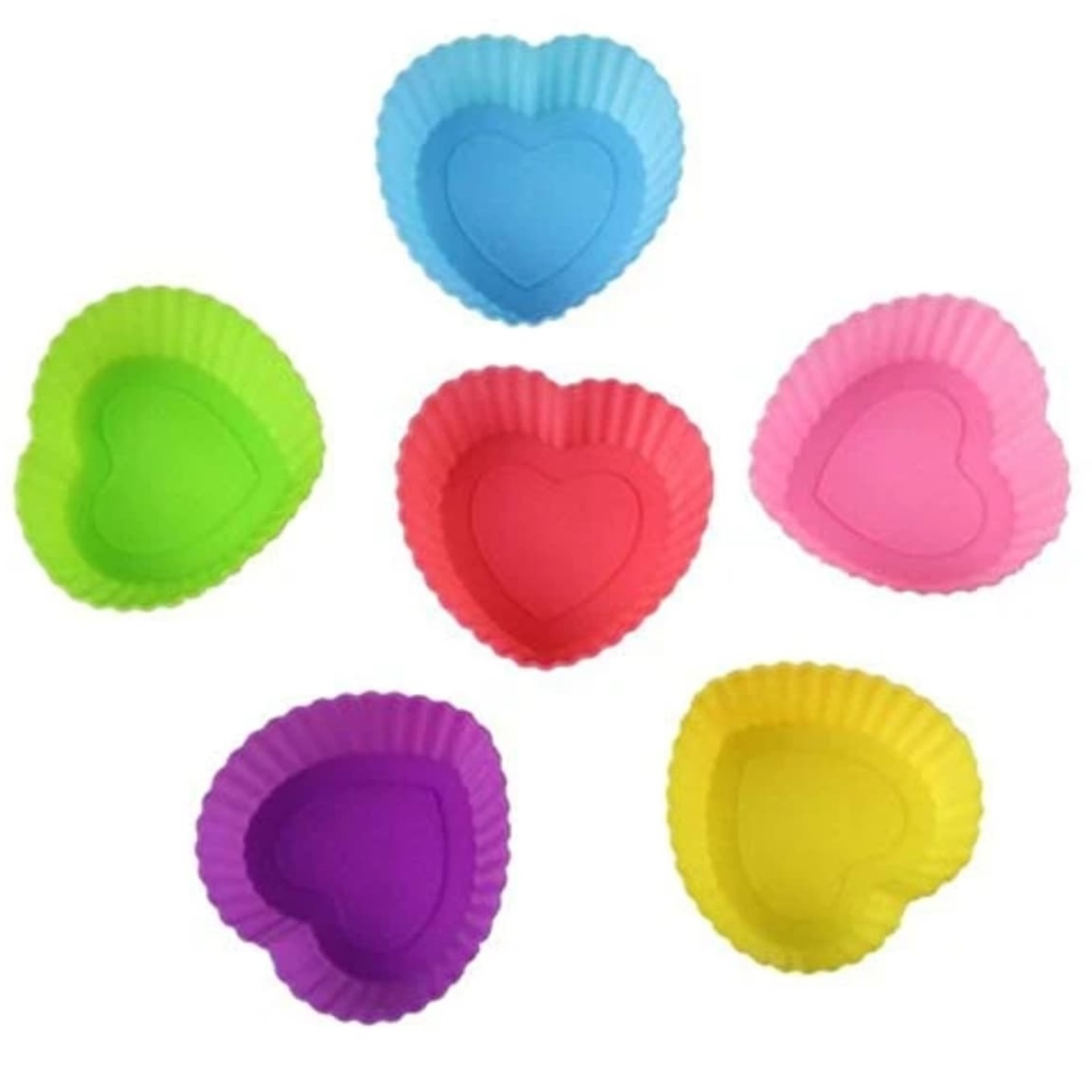 Silicone Muffins  Cupcake  Cake Moulds pack of 6