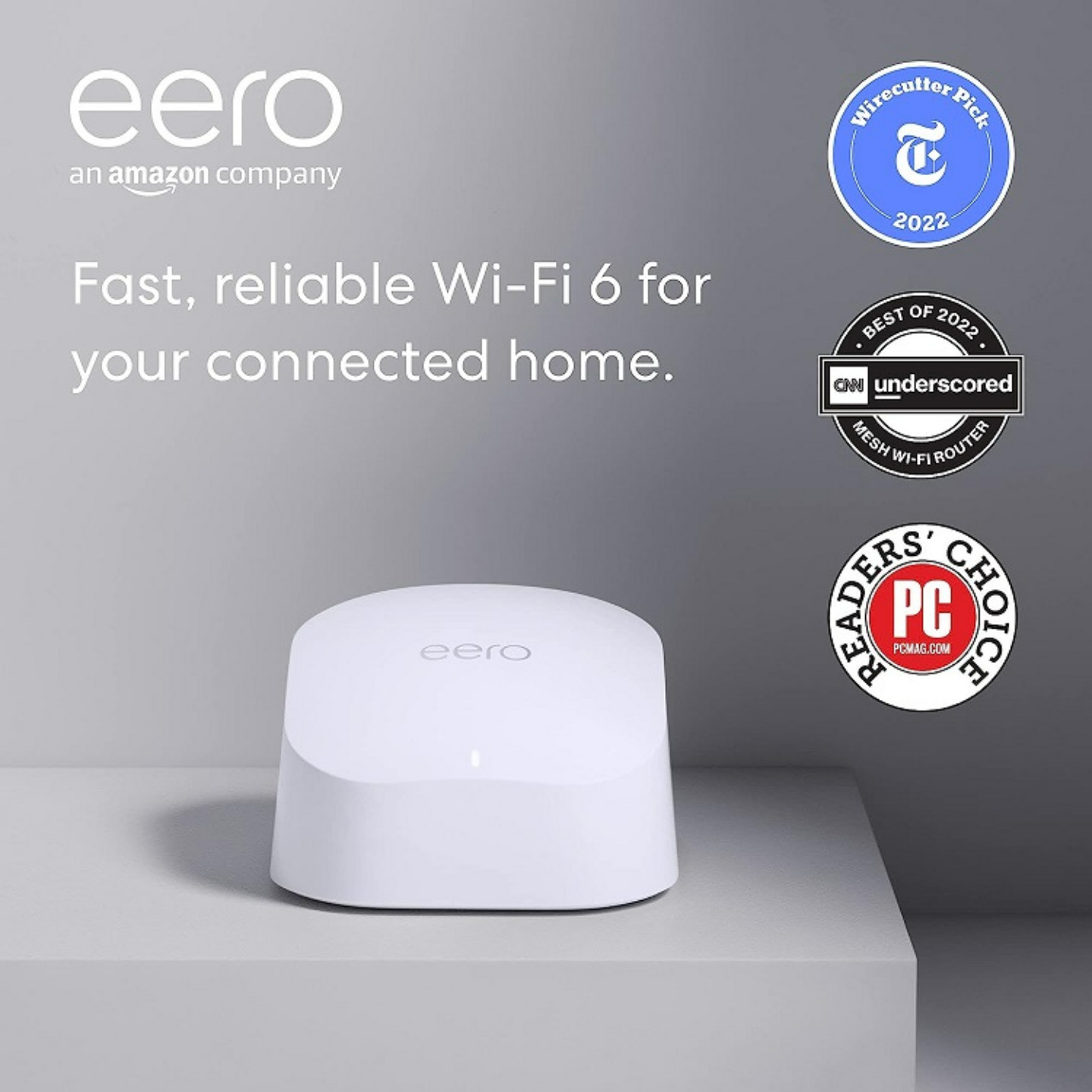 Amazon eero 6 high-speed wifi router with built-in Zigbee smart home hub and Alexa Support