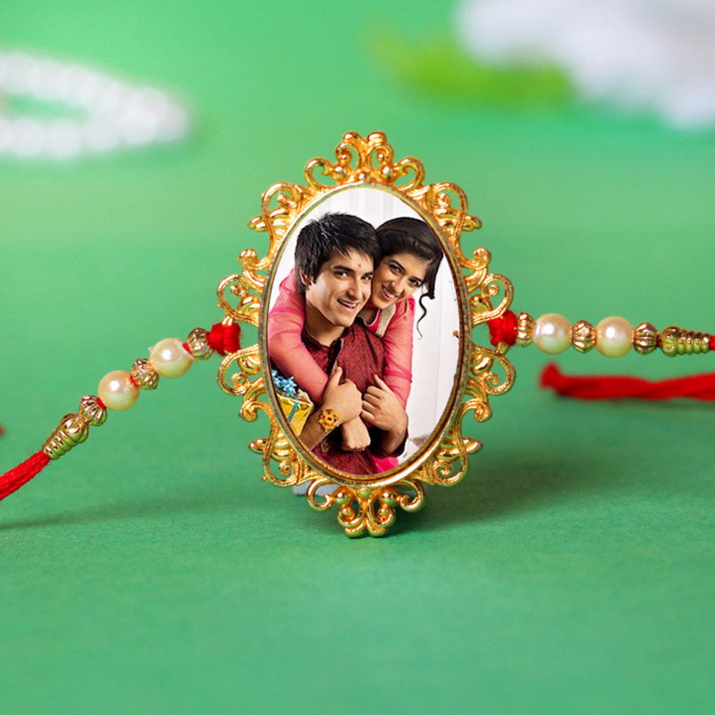 Personalized Metal Rakhi with your photo printed on it