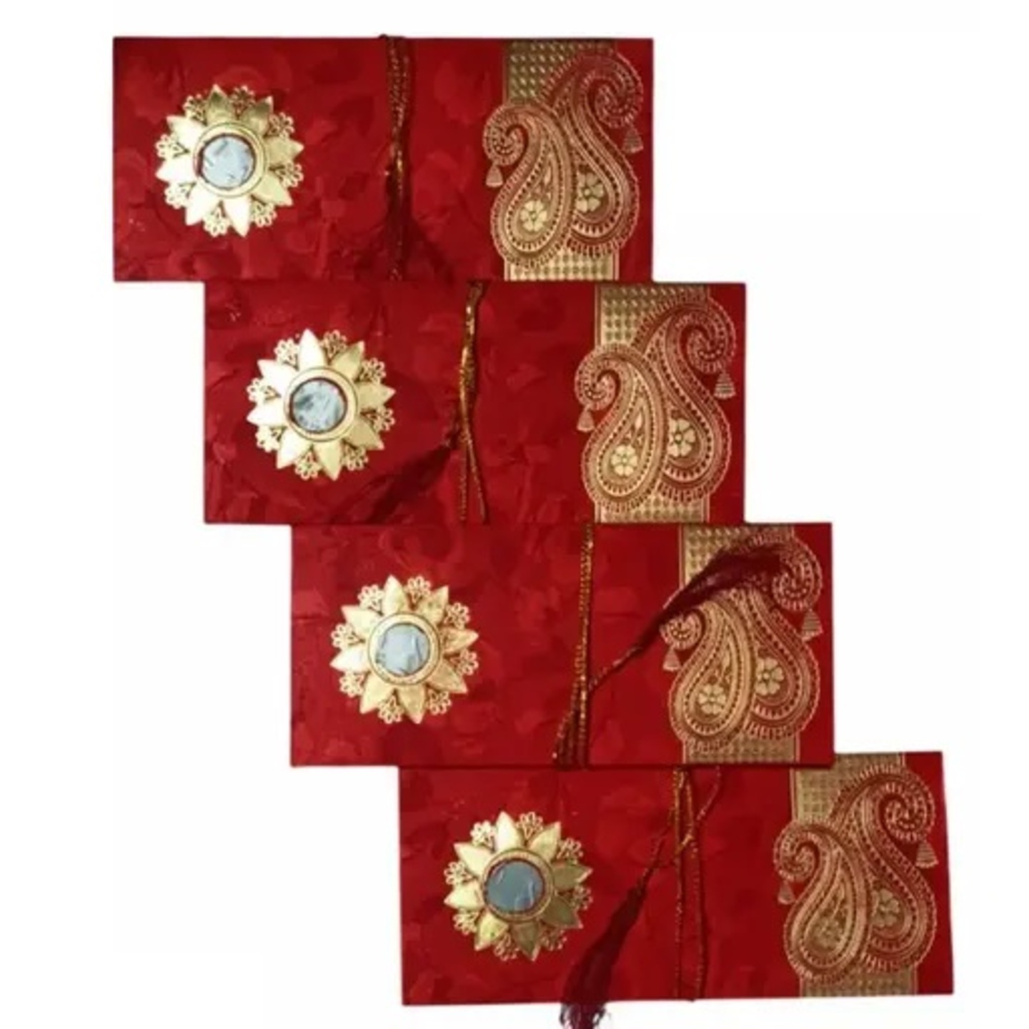 Premium Embroidery Design Shagun Envelope with Rs 1 Coin 1 piece