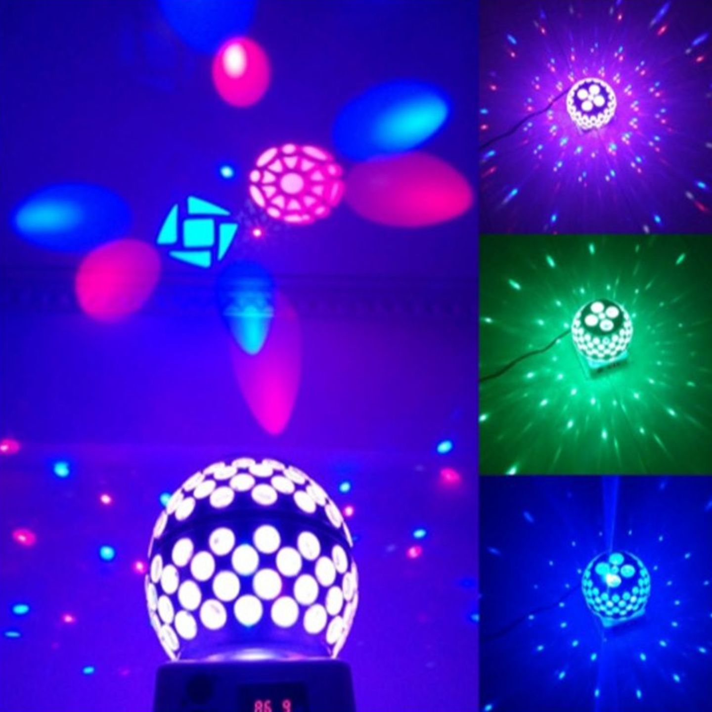 Rental: Rotating Disco High LED Ball with Pattern Projection