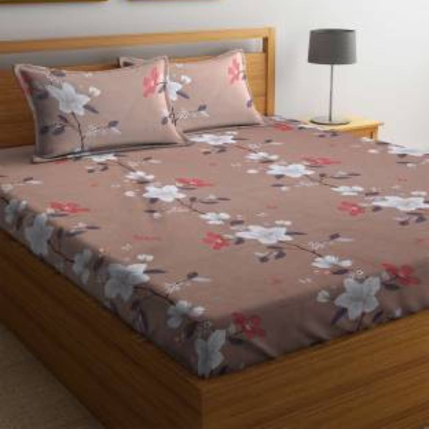 Portico Stellar Home Satin Double Bedsheet