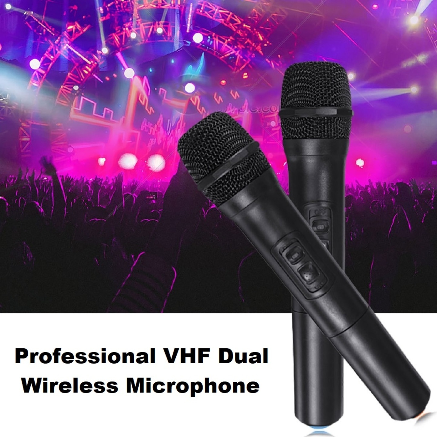 Rental: Professional VHF Dual Wireless Microphone with Receiver