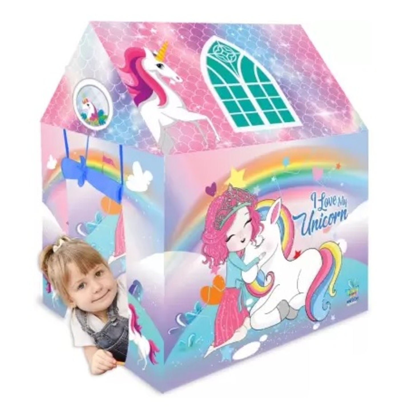 Princes and Unicorn Play Tent for Kids 150 cm x 91 cm x 68 cm