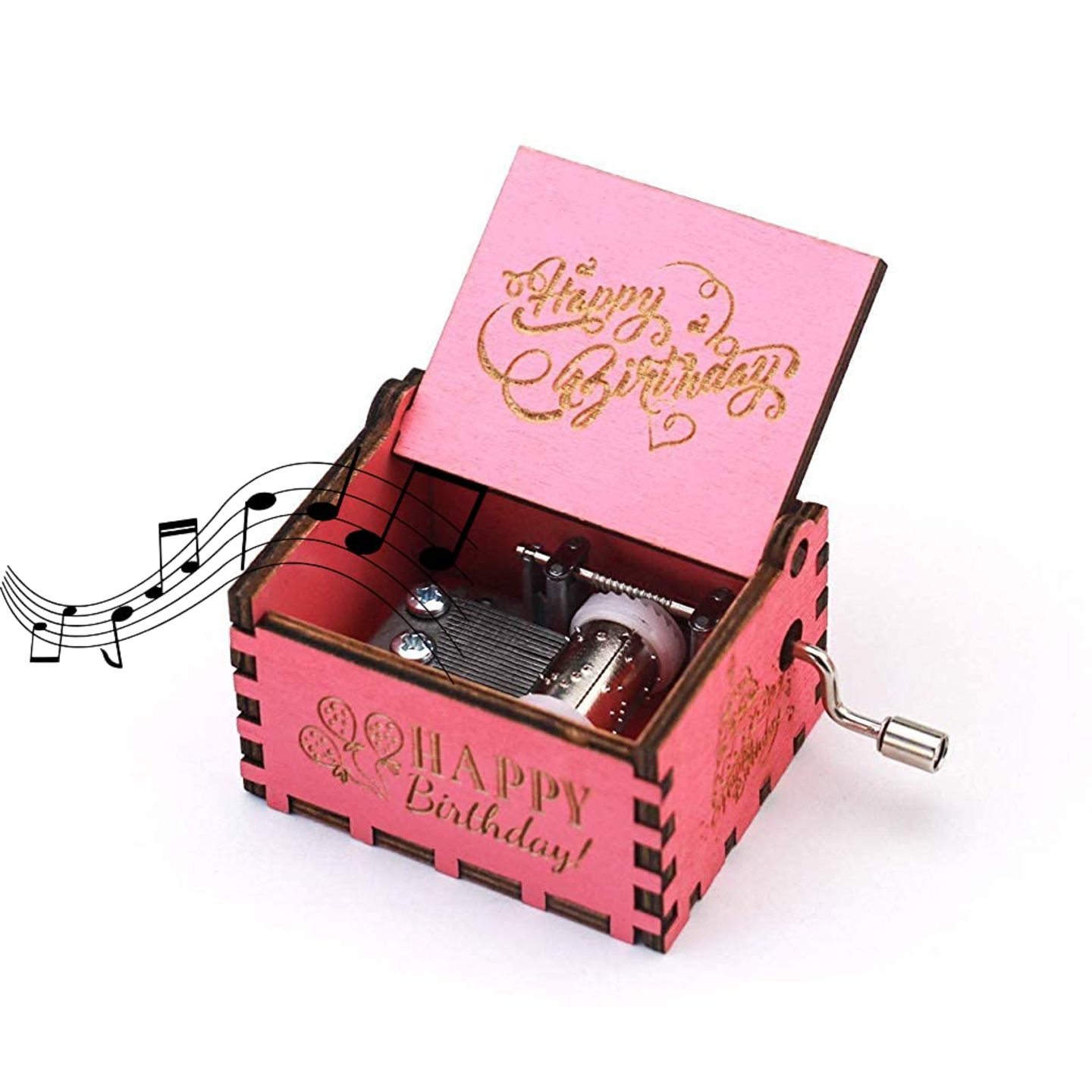 Laser Engraved Happy Birthday Vintage Music Box