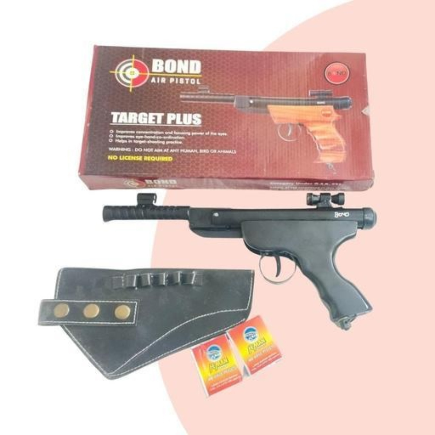 Bond Air Pistol Target Plus with pistol cover and 100 pellets No license required