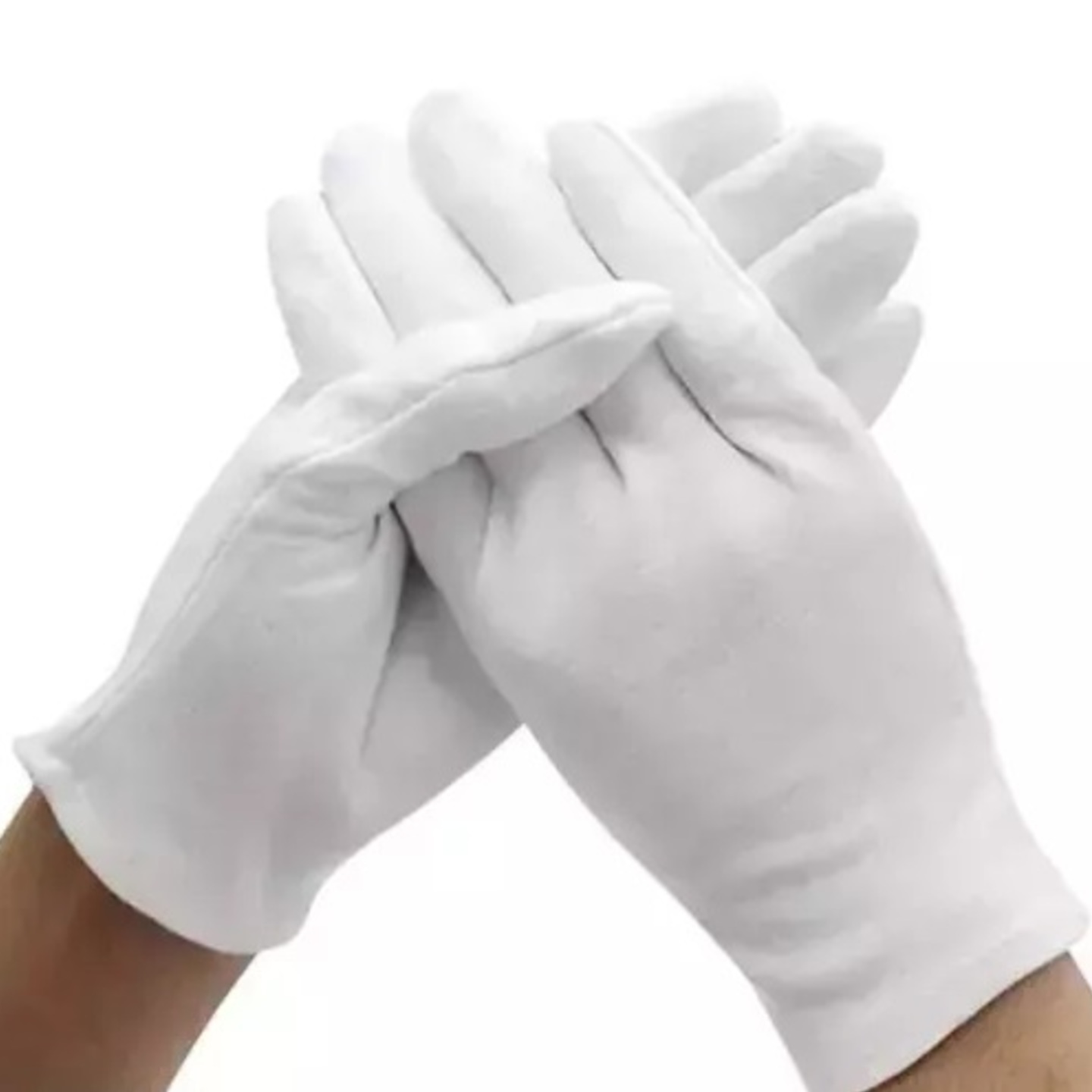 White Cotton Stretchable Gloves for Sunlight Protection / Cosmetic Moisturizing / Hand Spa / Party Wearing
