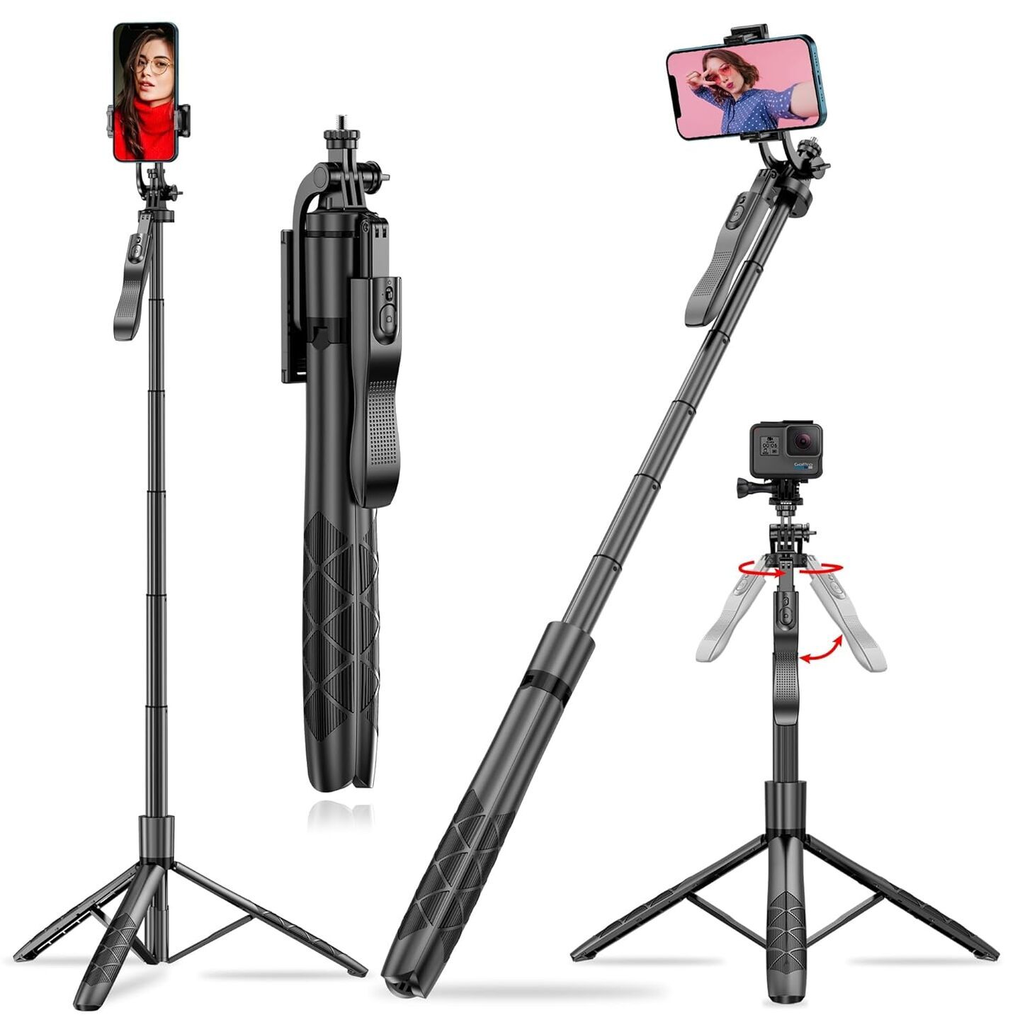 L16 Long Premium Selfie Stick with Tripod Stand and detachable remote