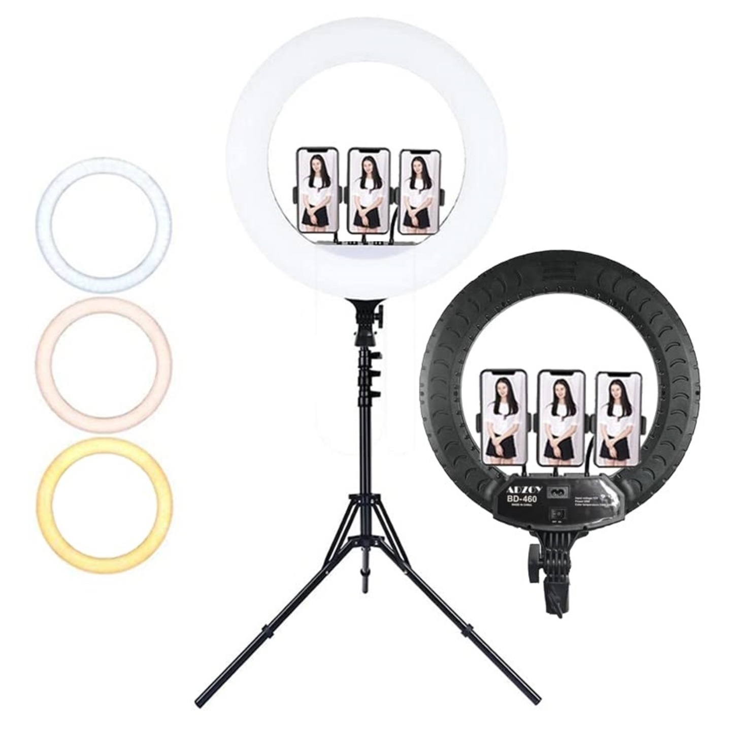 YD460-C 18 Inch Professional Ring Light with 600 LED Power stand not included