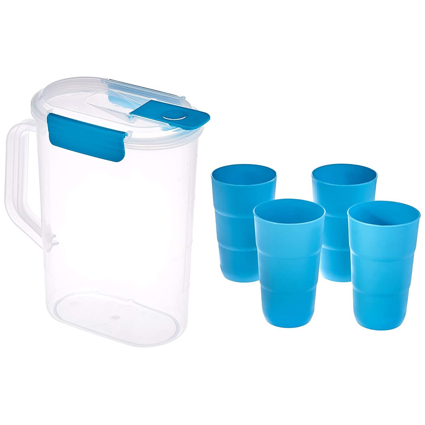 5 Piece Tumbler Set 2.1 liters jug & 4 glass
