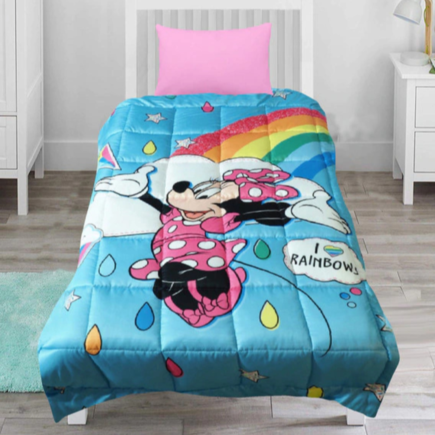 Cot & Cand Disney Minnie Mouse Toddler Comforter 100 Cotton