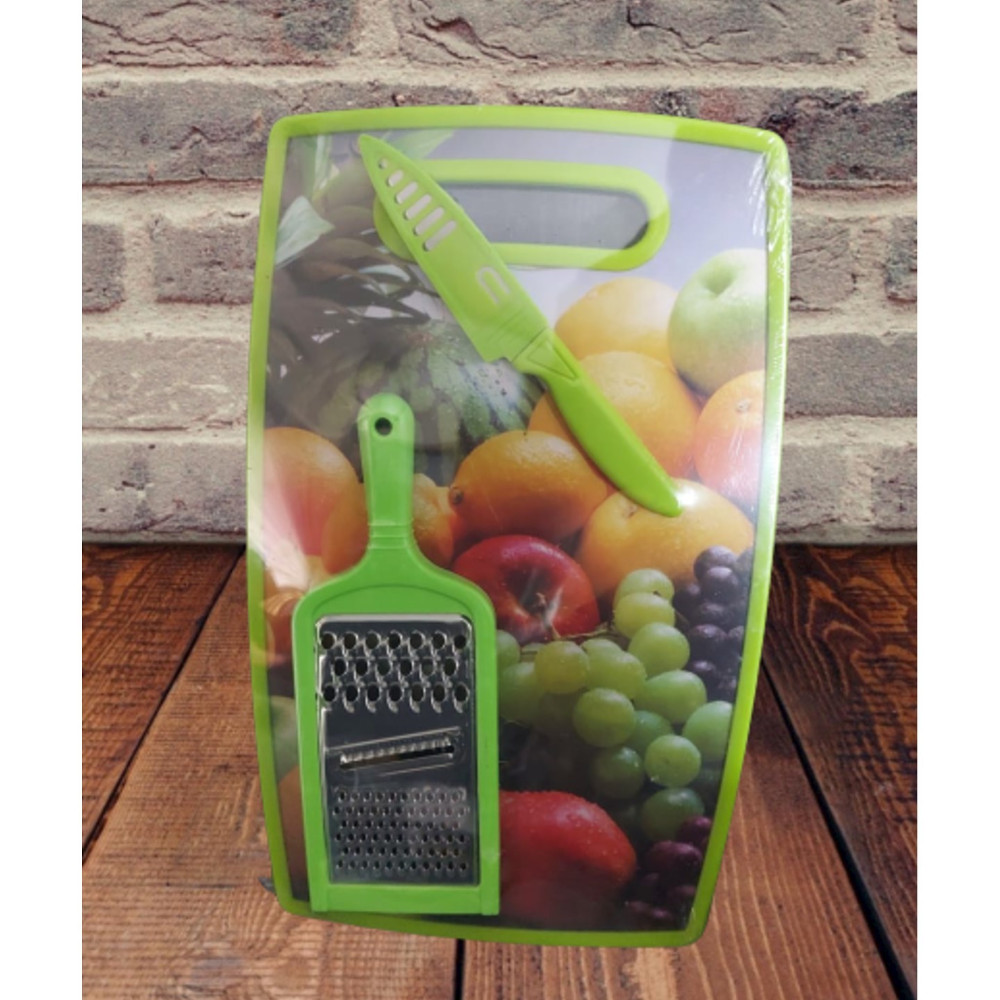 Chrome Chopping Board with Accessories