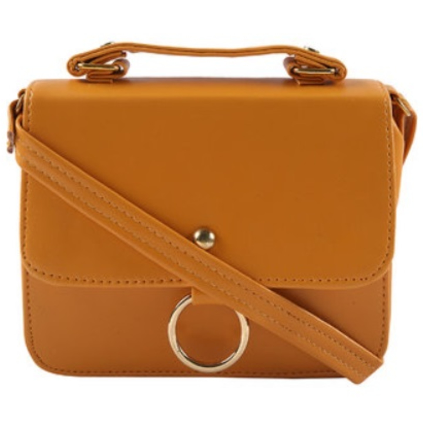 Royal Brown Leatherette Sling Bag