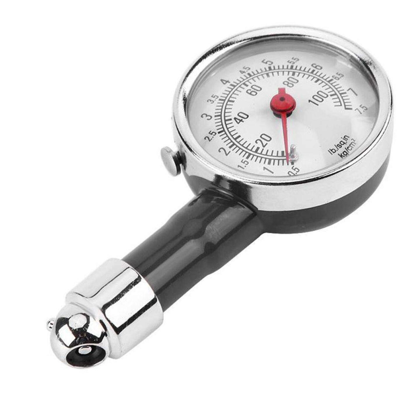 100 PSI Analog Meter Tyre Pressure Gauge for two wheeler and four wheeler