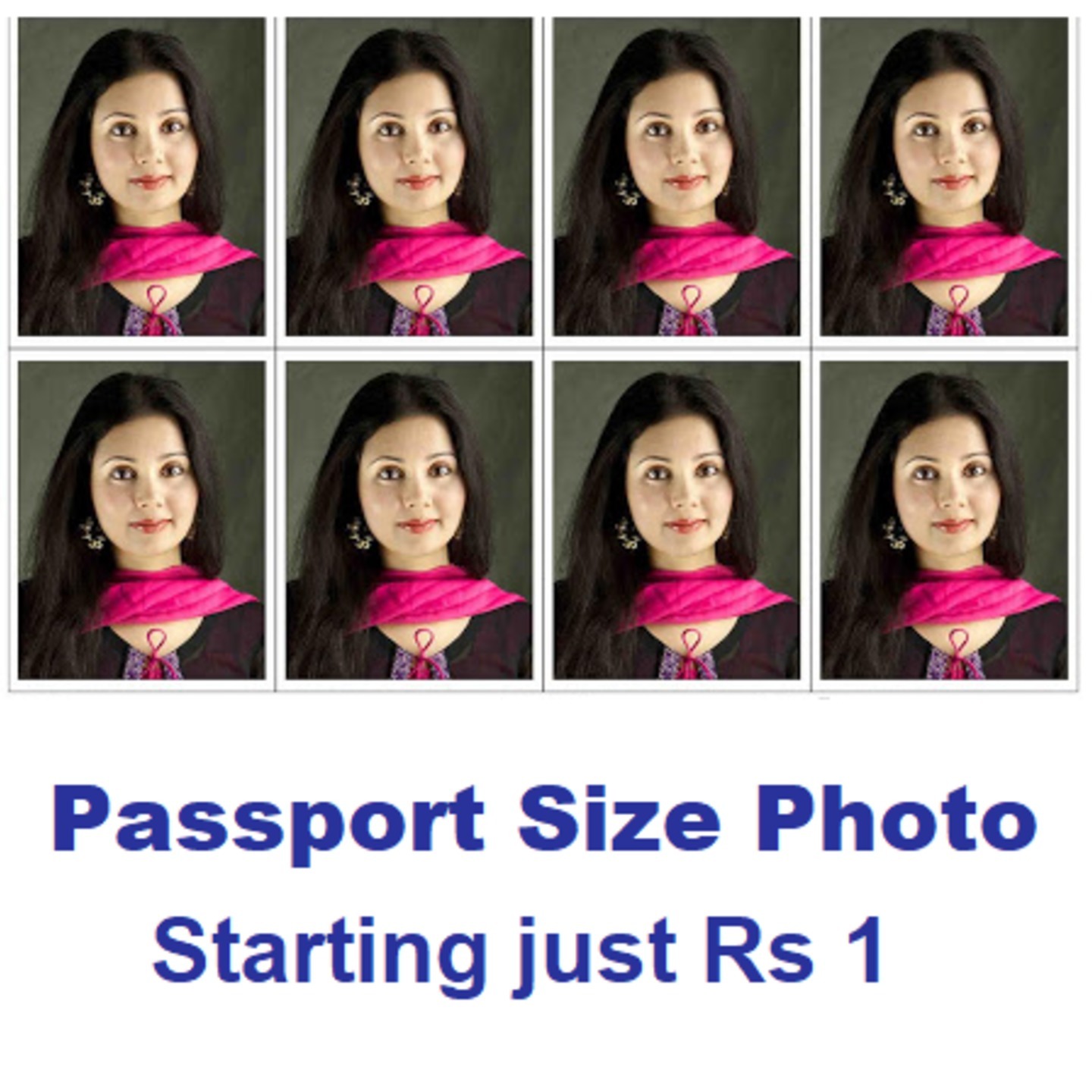 Passport size photo starting just Rs 1