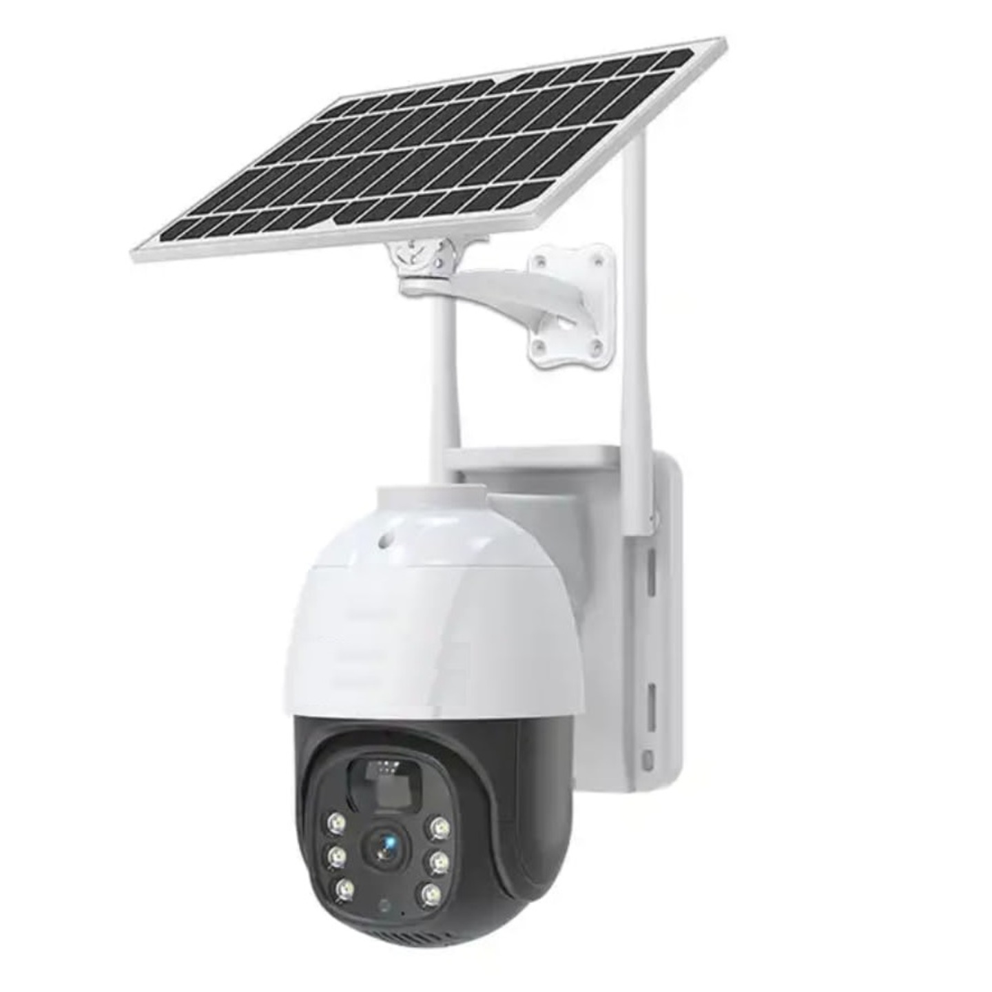 Smart Home Solar Camera with Solar Panel, 2-Way Voice call, Color Night Vision, AI Human Detection, IP66 Waterproof, PTZ