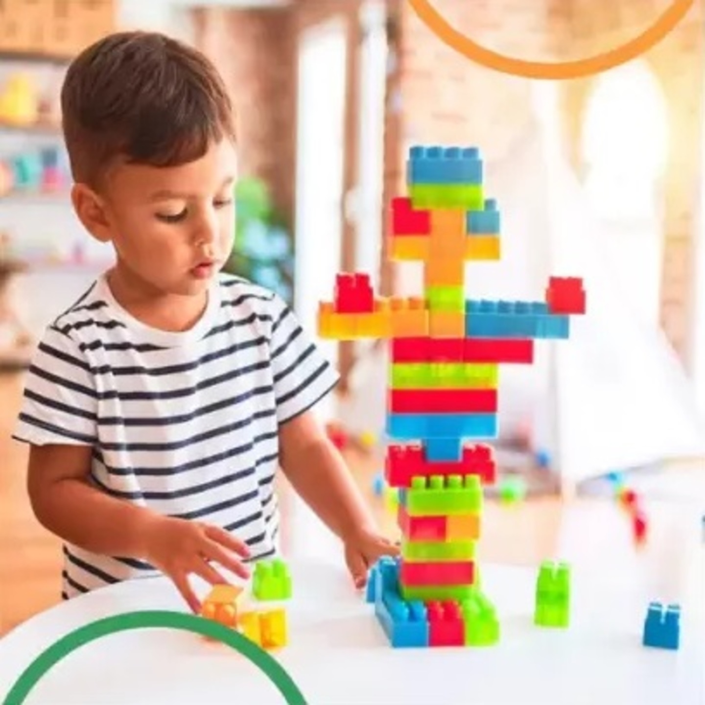 60 piece building blocks kit for kids