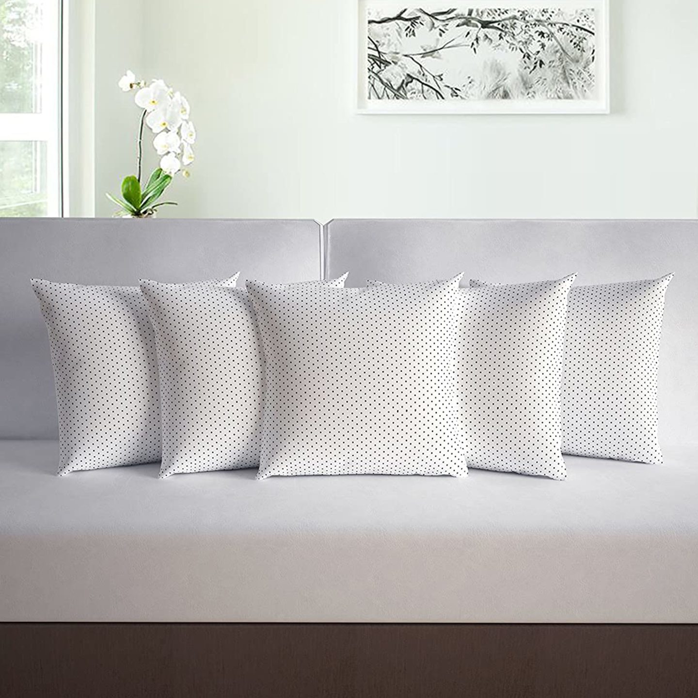 Divine Casa 100% Cotton Cushion Covers (Set of 5)