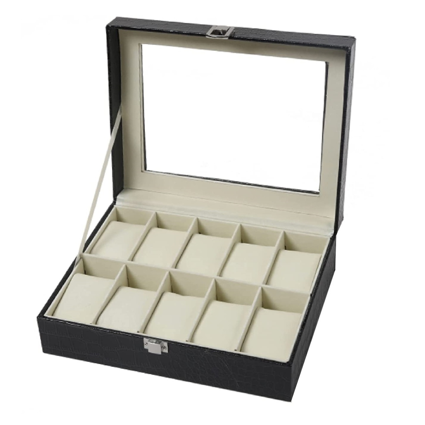 Premium 10 Slots Watch box Black