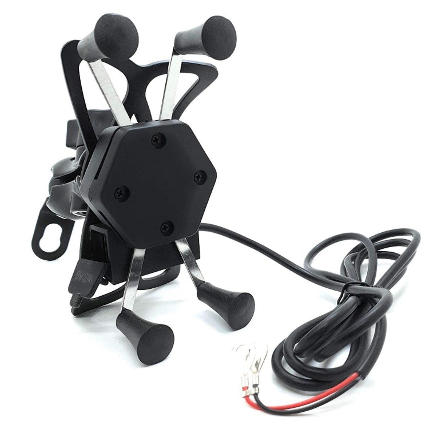 Universal Bike Mobile Holder with USB Charger Port and 360 Degree Rotation