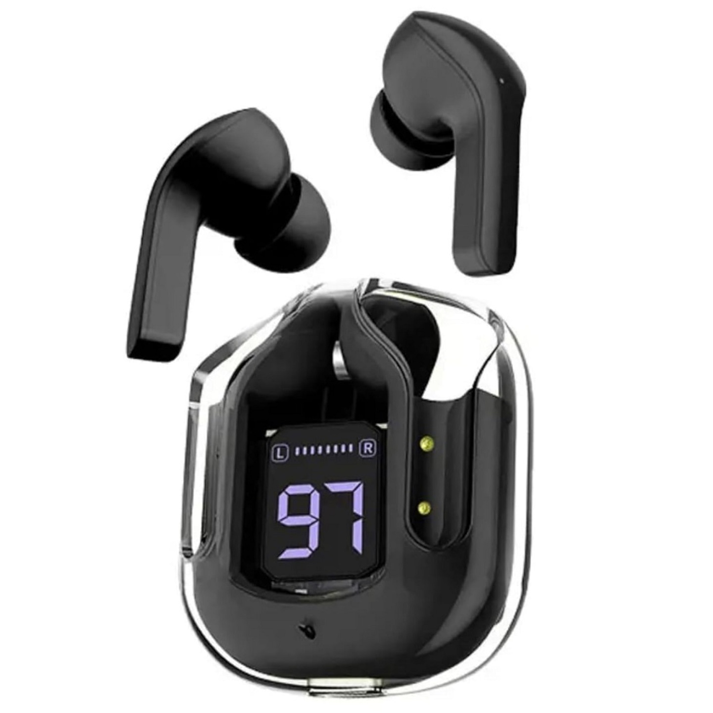 Ultrapods max TWS Bluetooth Earbuds with Charging Case, Digital Display, Microphone (Works with iPhone & Android)