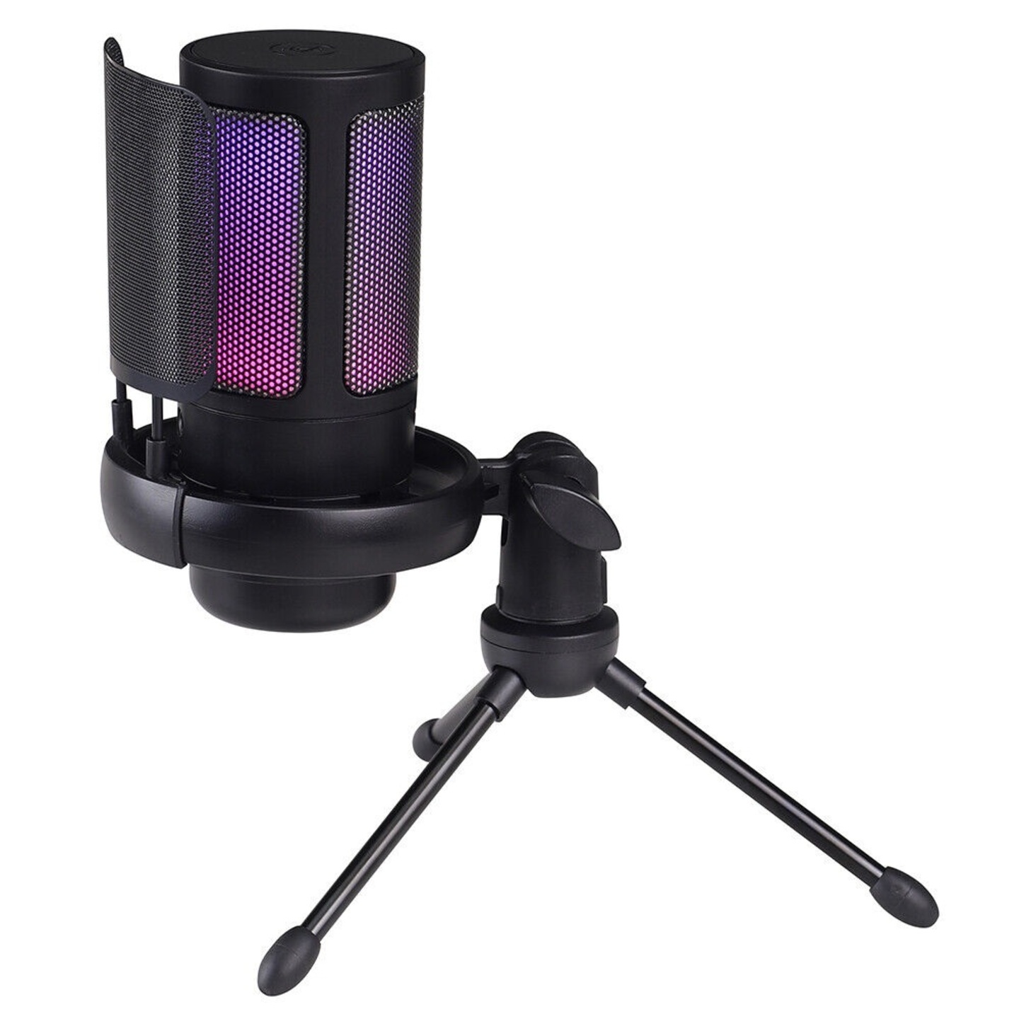 ME6S USB Microphone with Touch Mute, RGB Lighting,Gain knob & Monitoring Jack
