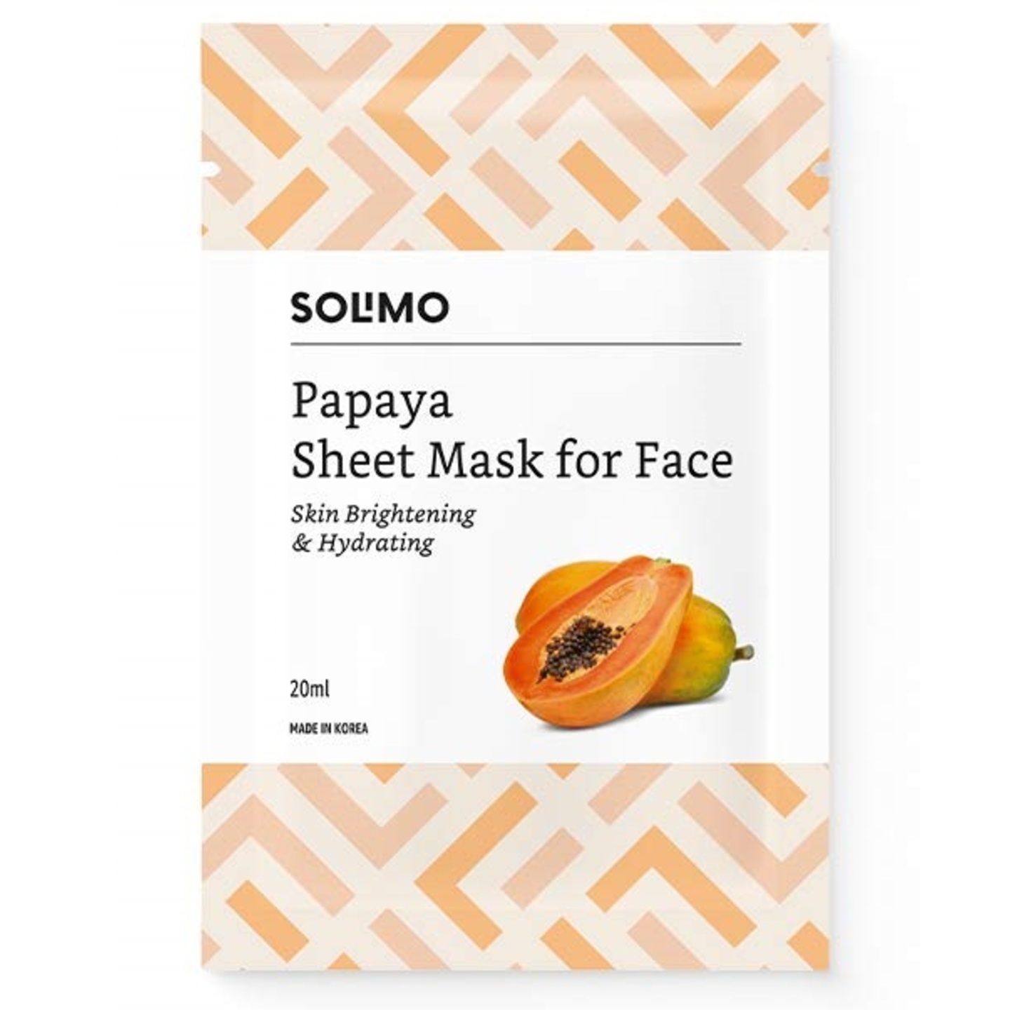 Papaya sheet mask for face