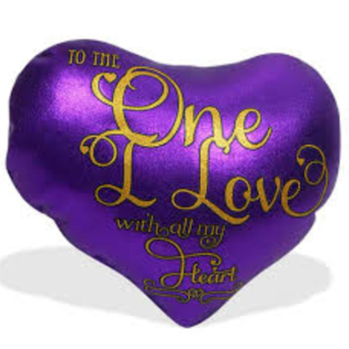 Archies One I Love Purple Heart Cushion