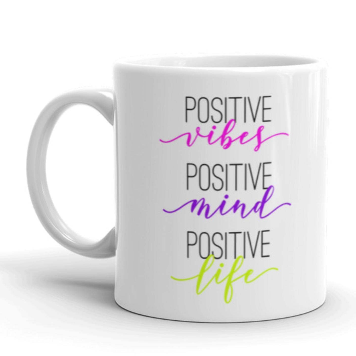 Ceramic Mug - Positive vibes, positive mind. positive life
