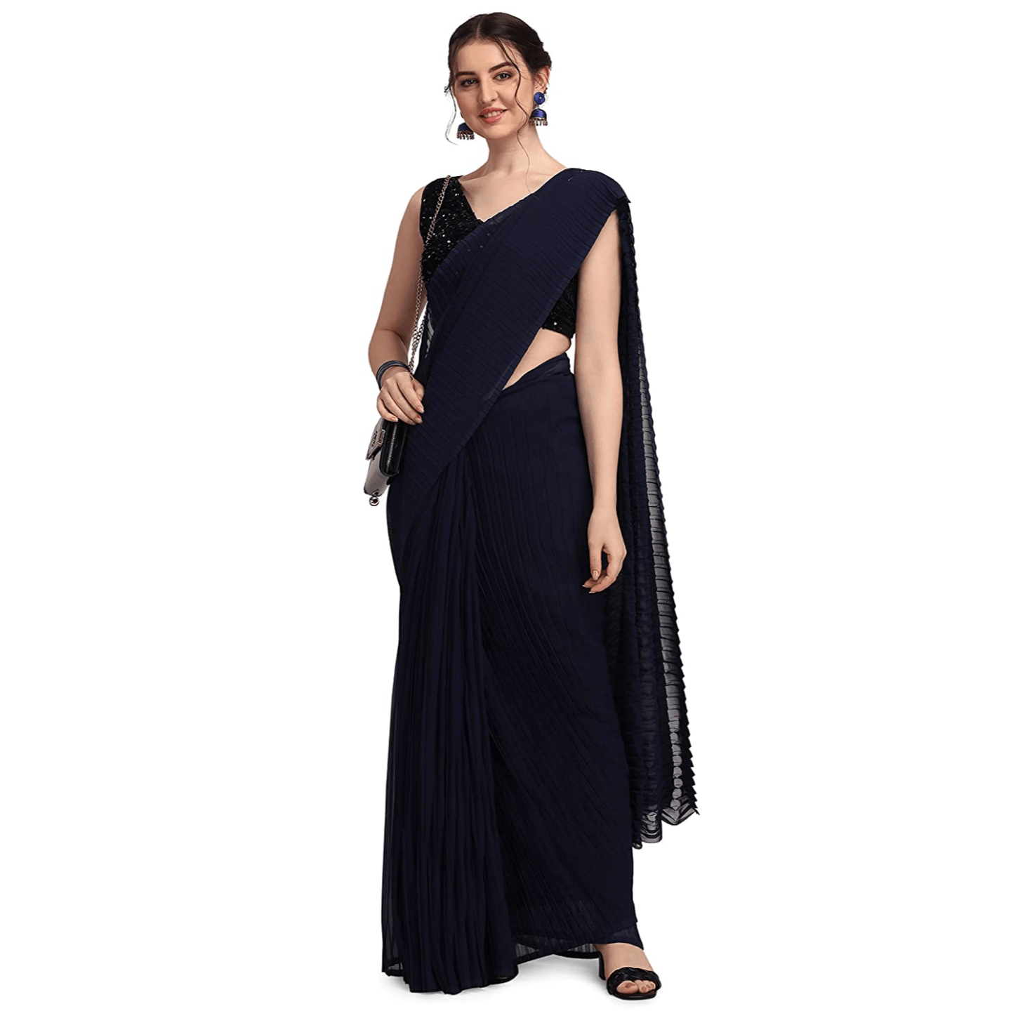 Womens Georgette Saree with Blouse