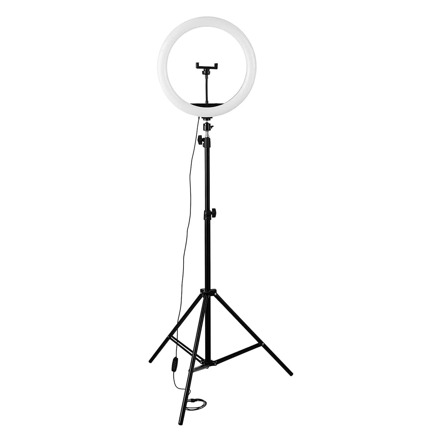 10 inch ring light with height adjustable tripod, mobile holder and 180 degree rotation 7 feet