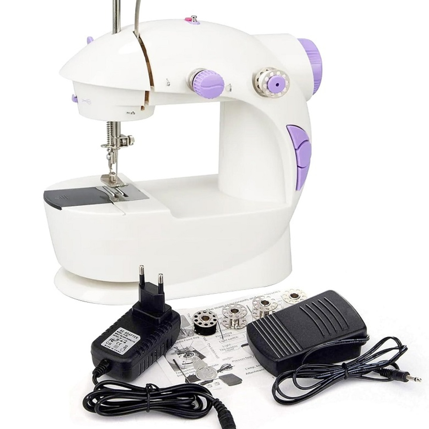 4 in 1 Mini electric Sewing Machine with Foot Pedal