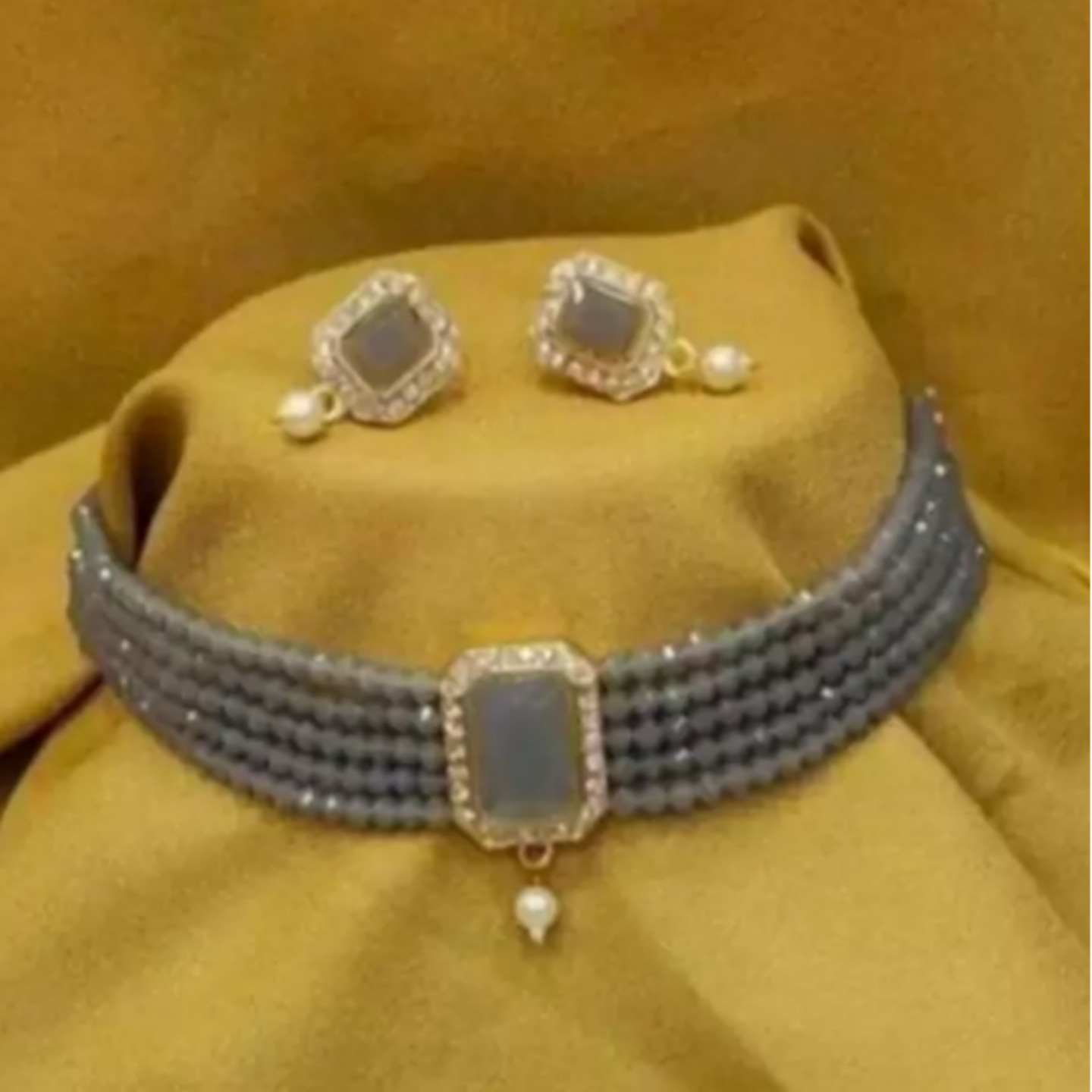 Brass Gold-plated Jewel Set  Necklace set