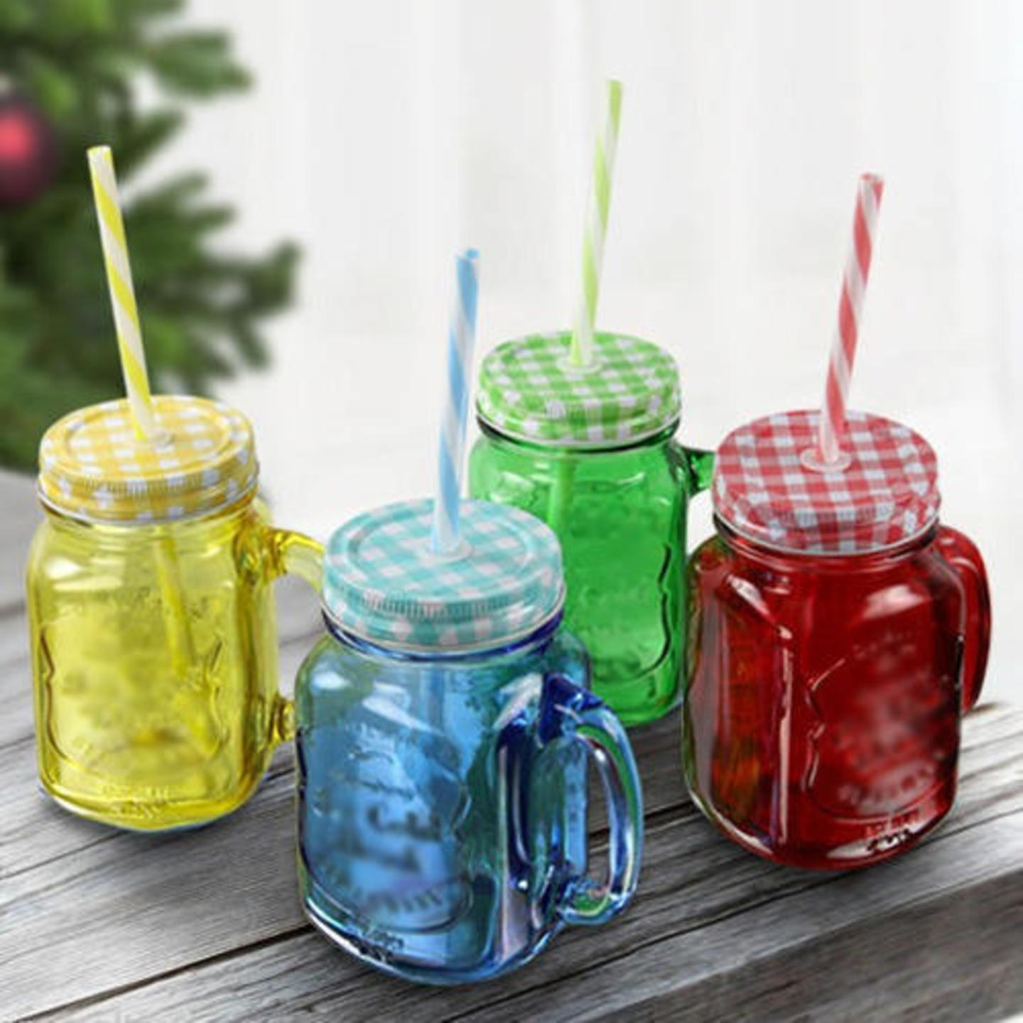 Mason Glass Jar Set (1 piece - random color)