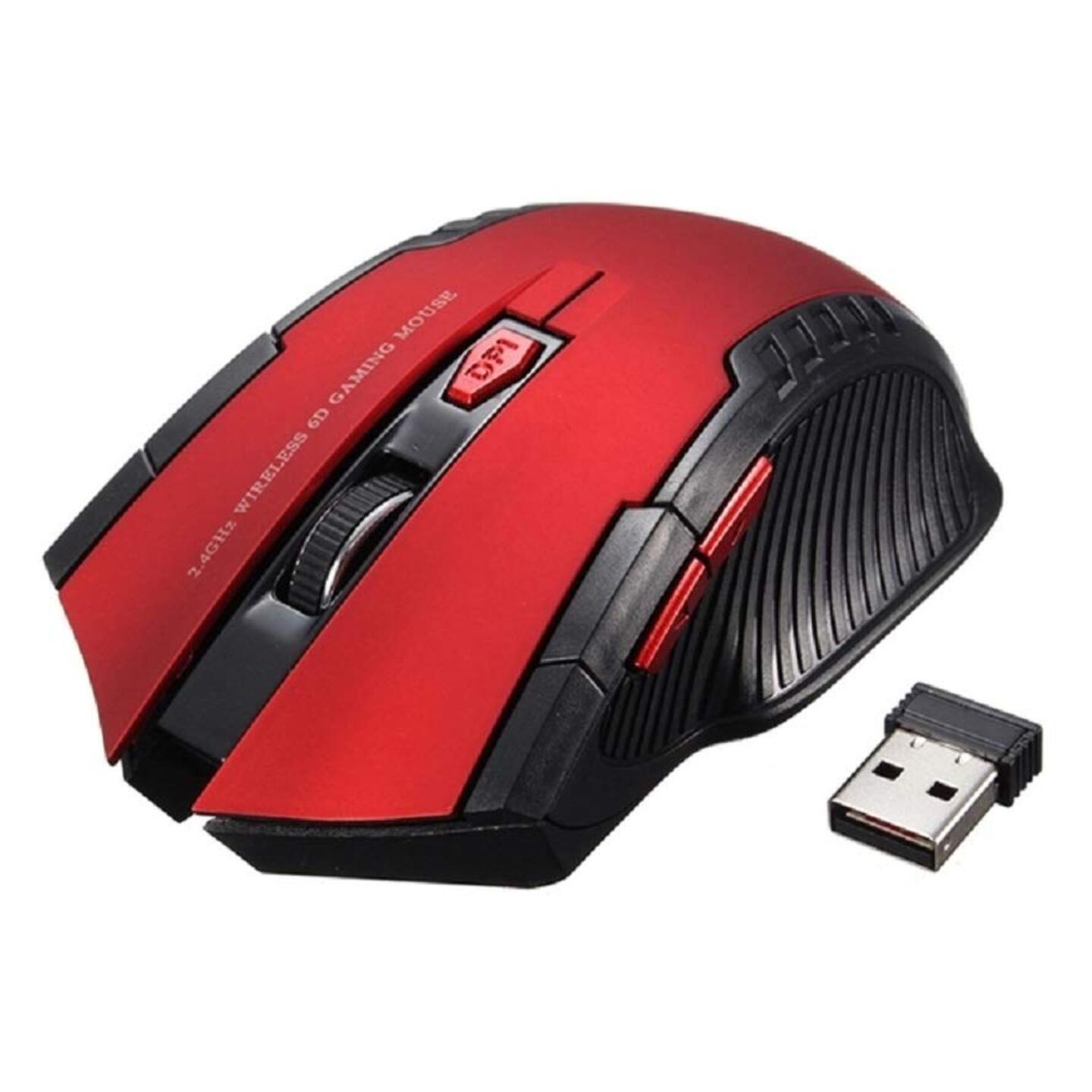 Ergonomic Design 6 Keys Wireless Gamming Mouse with adjustable DPI 800/1200/1600