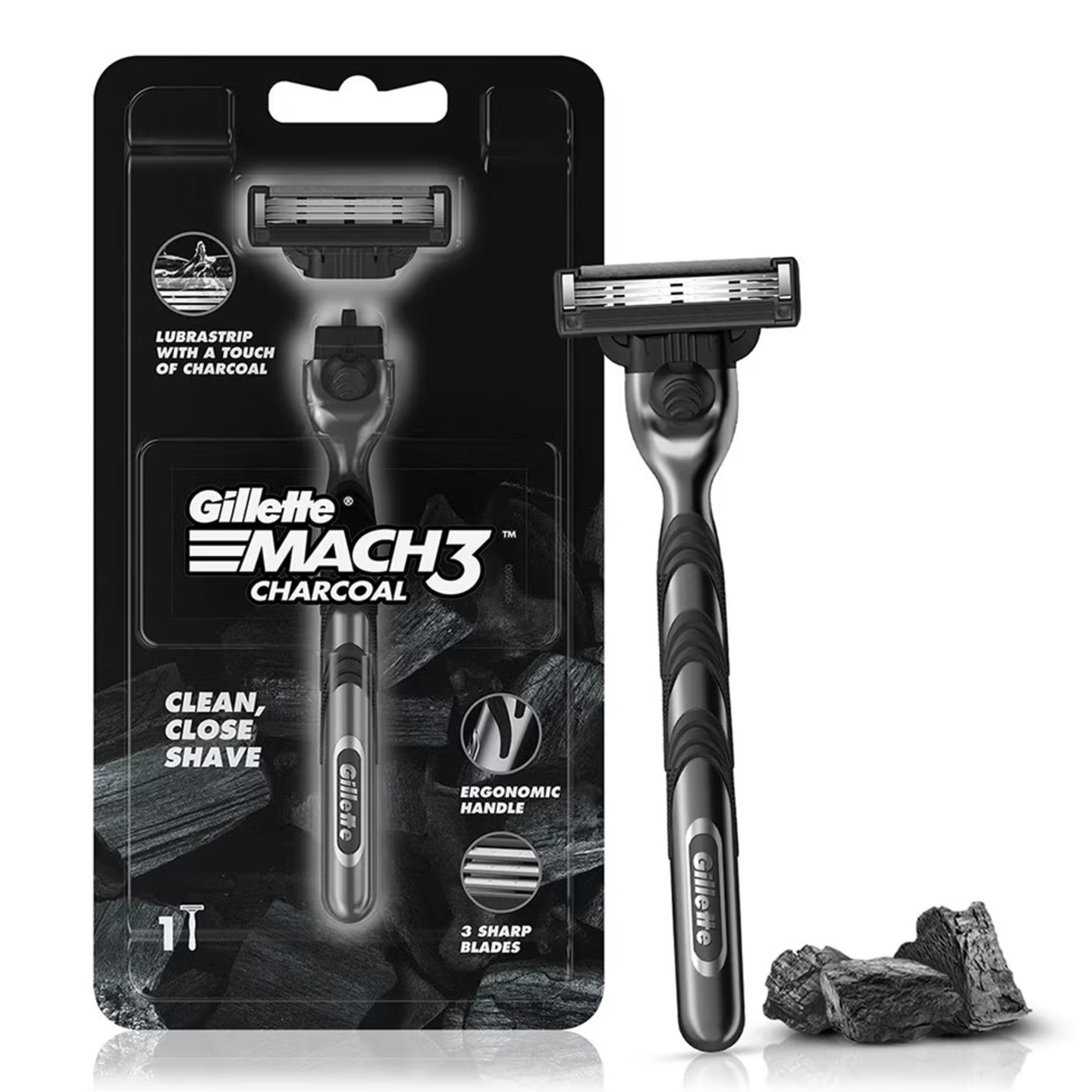 GILLETTE Mach3 Charcoal Shaving Razor