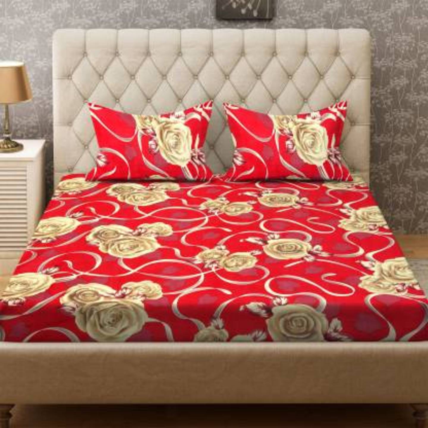 Bombay Dyeing 136 TC Double Floral Bedsheet