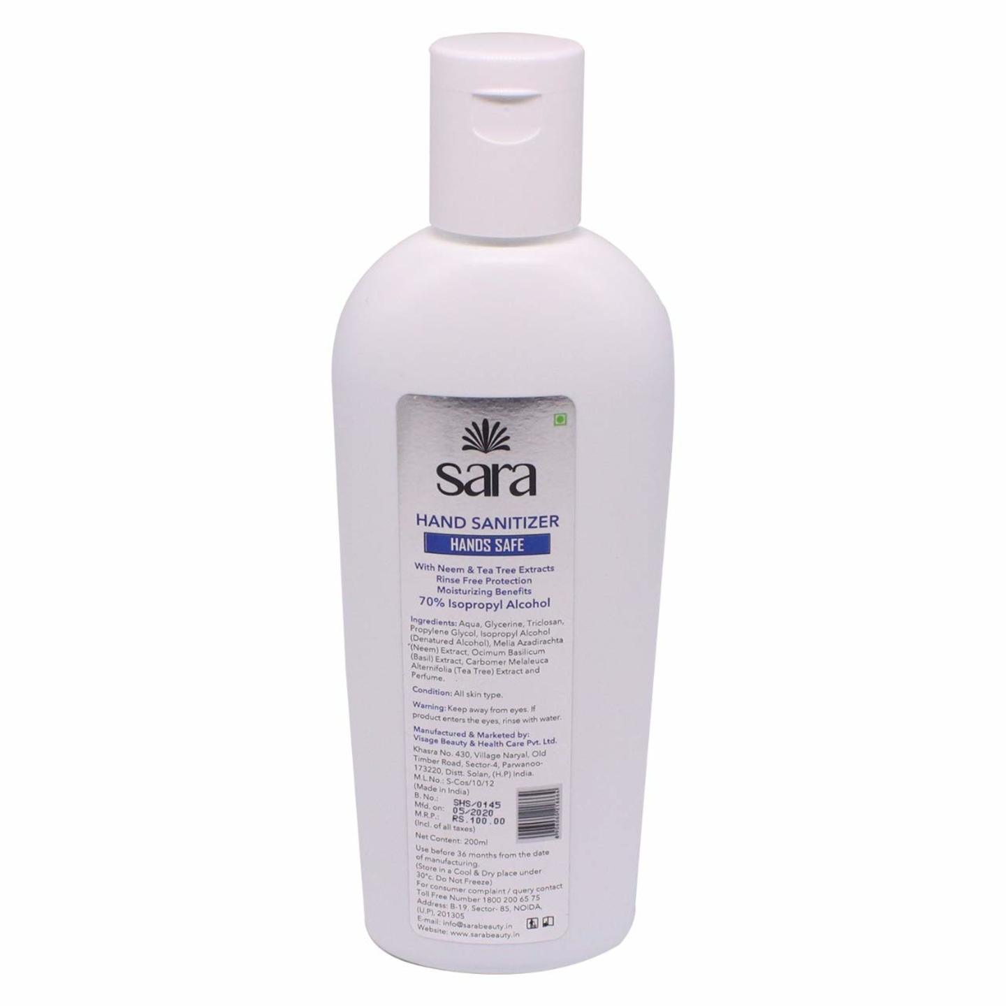 Sara Instant Hand Sanitizer 70 Alcohol - 200 ml
