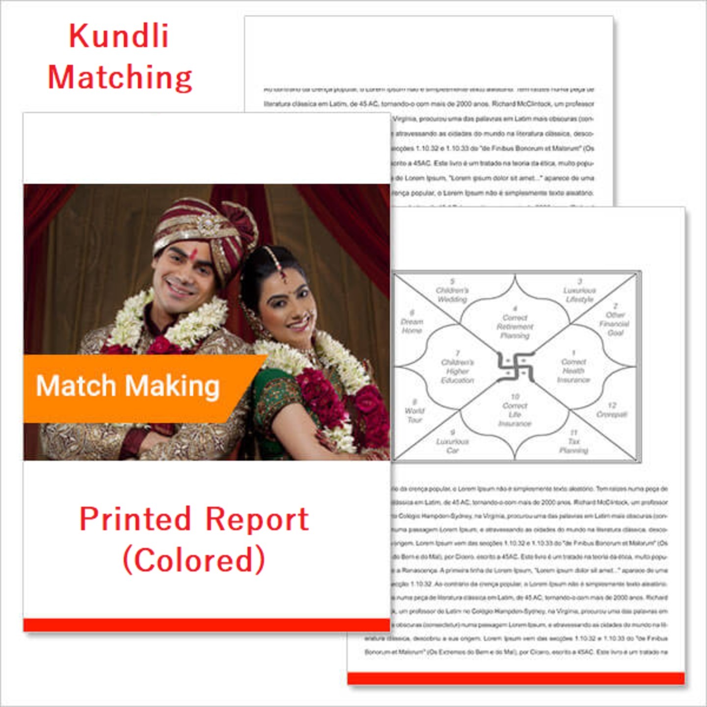 Kundli Matching  Milap Detailed Report Printed Colored