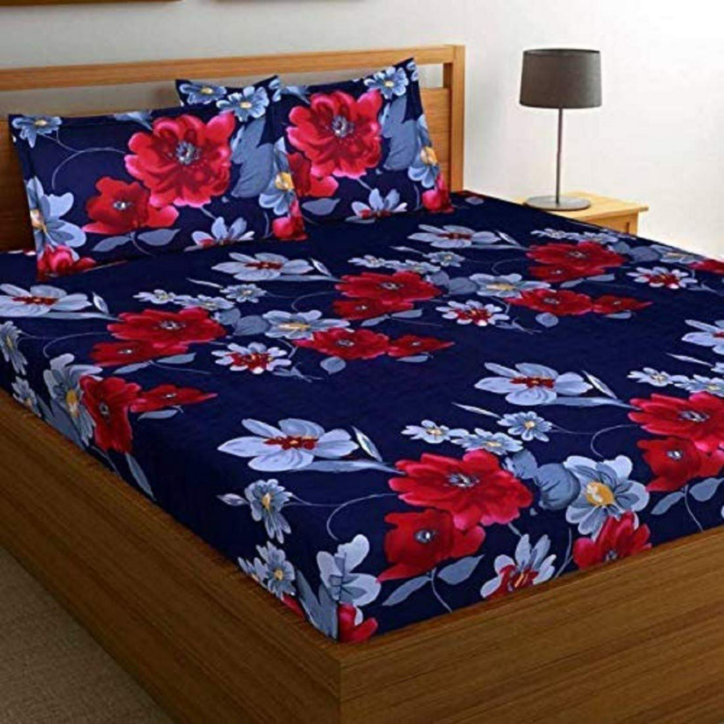 Double bedsheet with 2 pillow covers