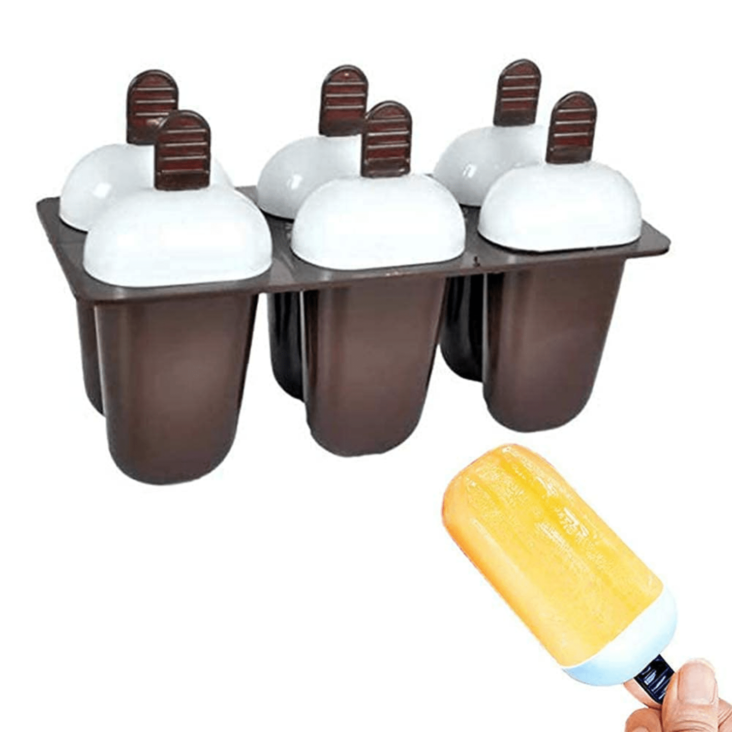 Ice Candy Mould Tray with Sticks / Candy Maker (Set of 6)