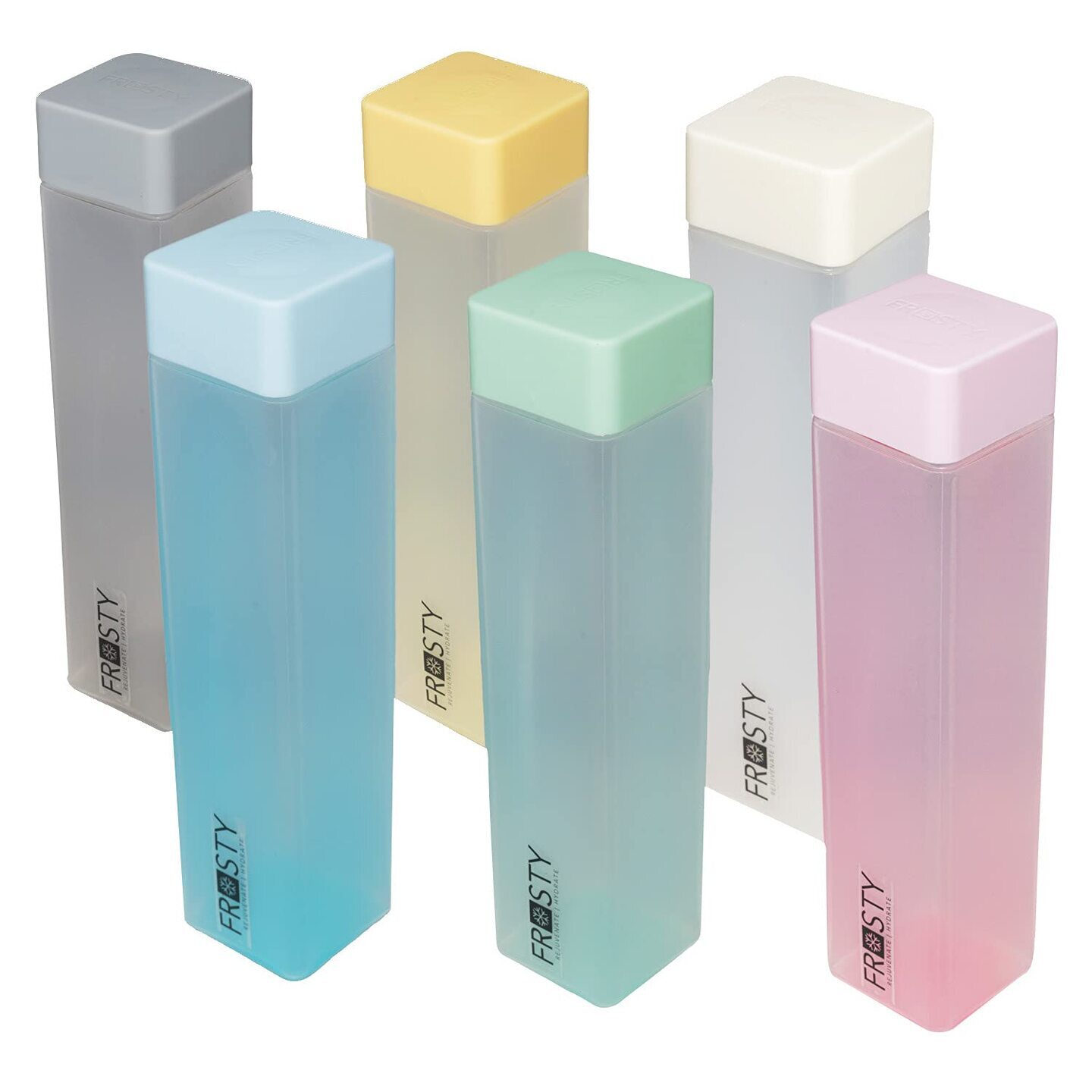 Frosty Food Grade Plastic Fridge Square Water Bottle 1 piece - 950 ml