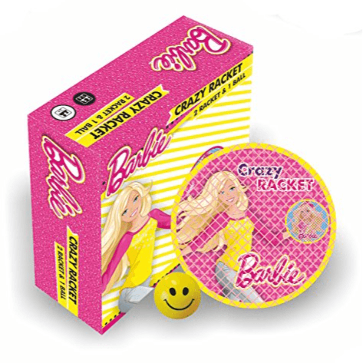 Barbie Pinktastic crazy racket set (2 Rackets and 1 ball)