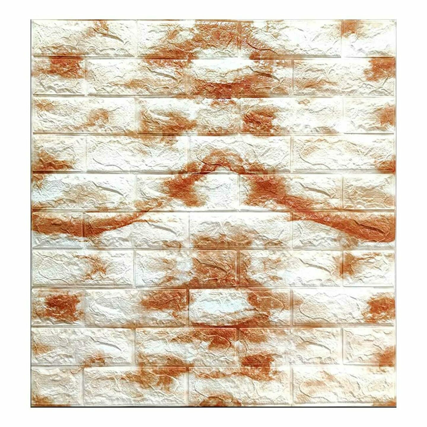 3D Cream Brick Form Self-adhesive Wallpaper 70 cm x 77 cm