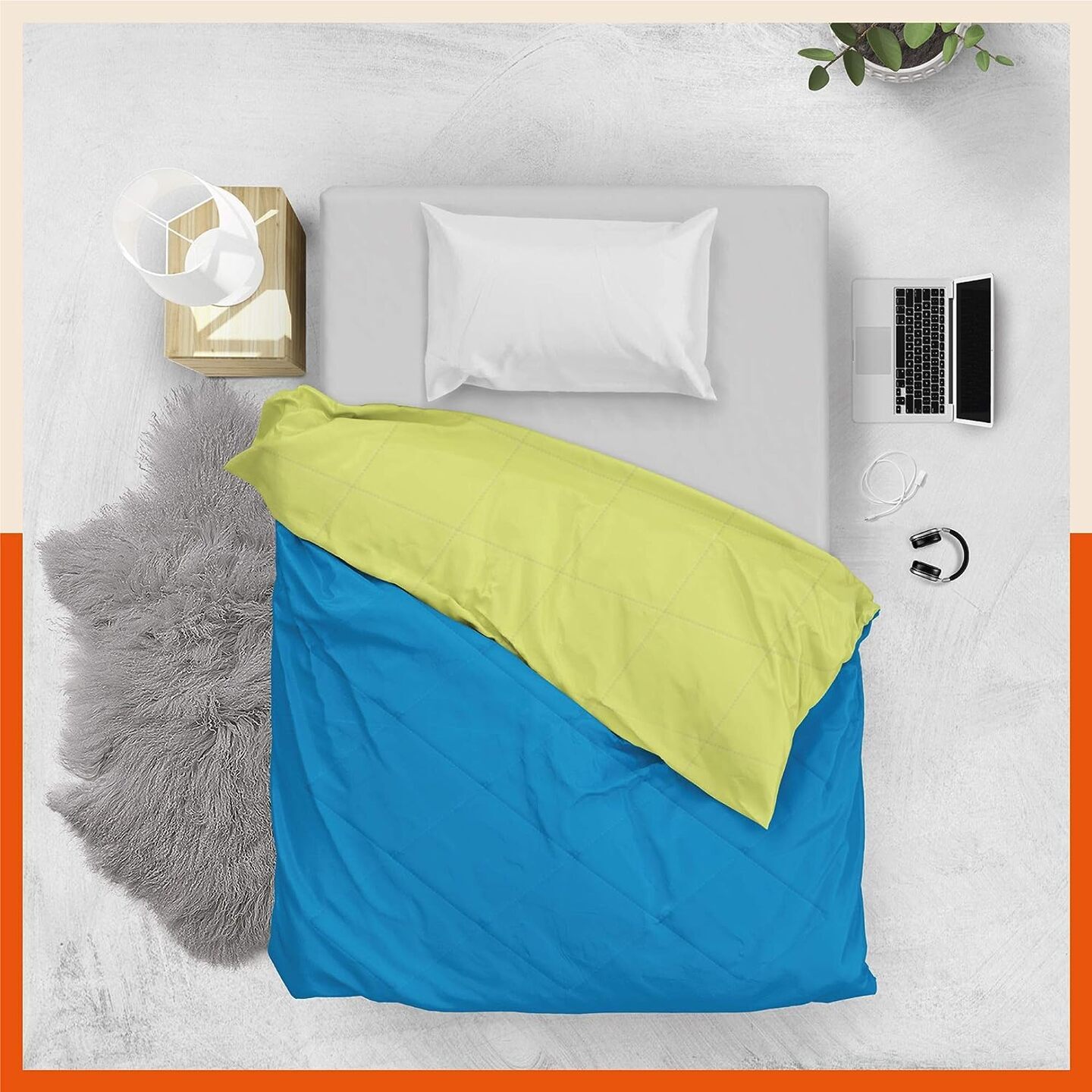 Reversible Microfiber Comforter with Ultra-Soft Fabric Cover & Siliconised Fill