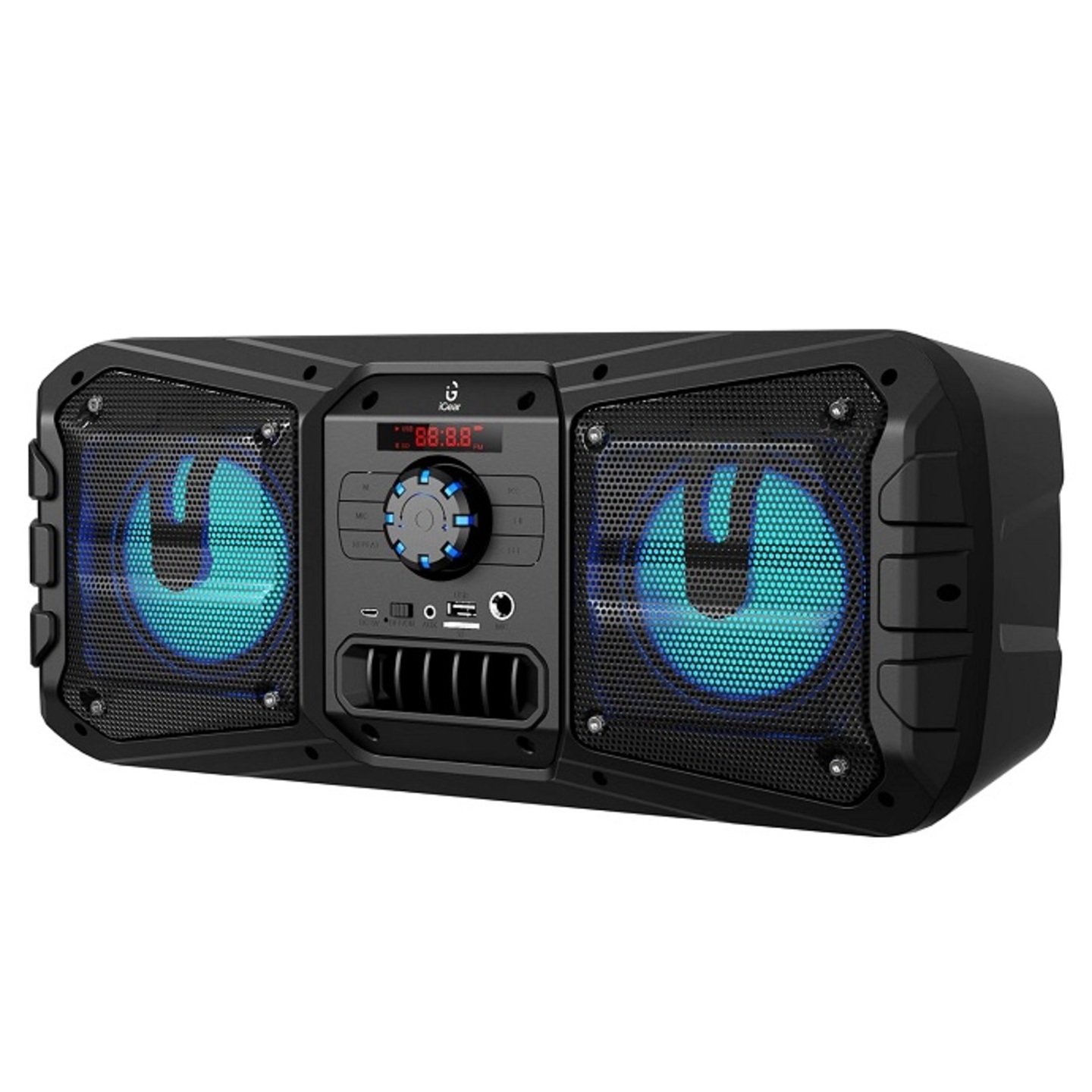 iGear Limo Portable Bluetooth Party Speaker with TF/FM/AUX/USB Support and LED Lights