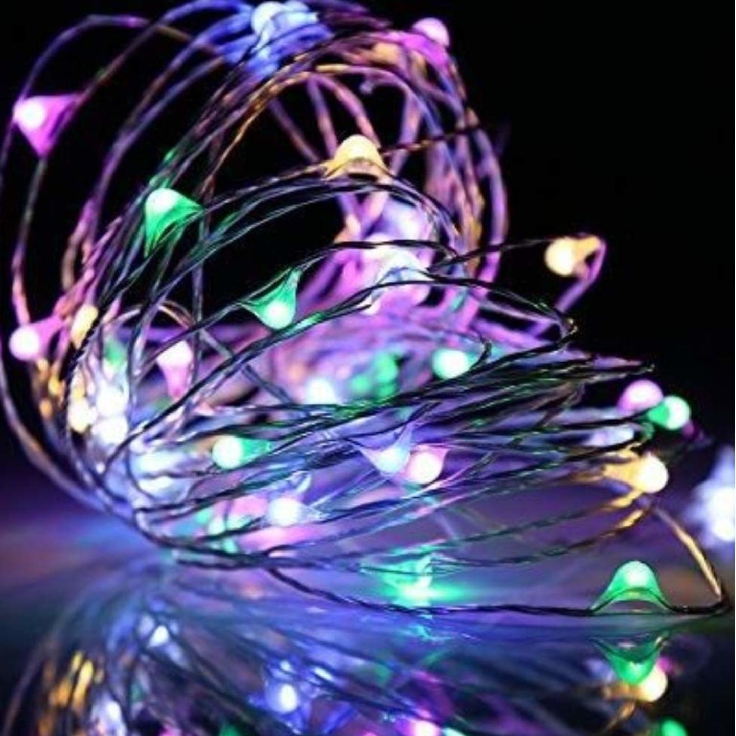 Battery Operated LED Copper Wire String Light - 3 Mtrs